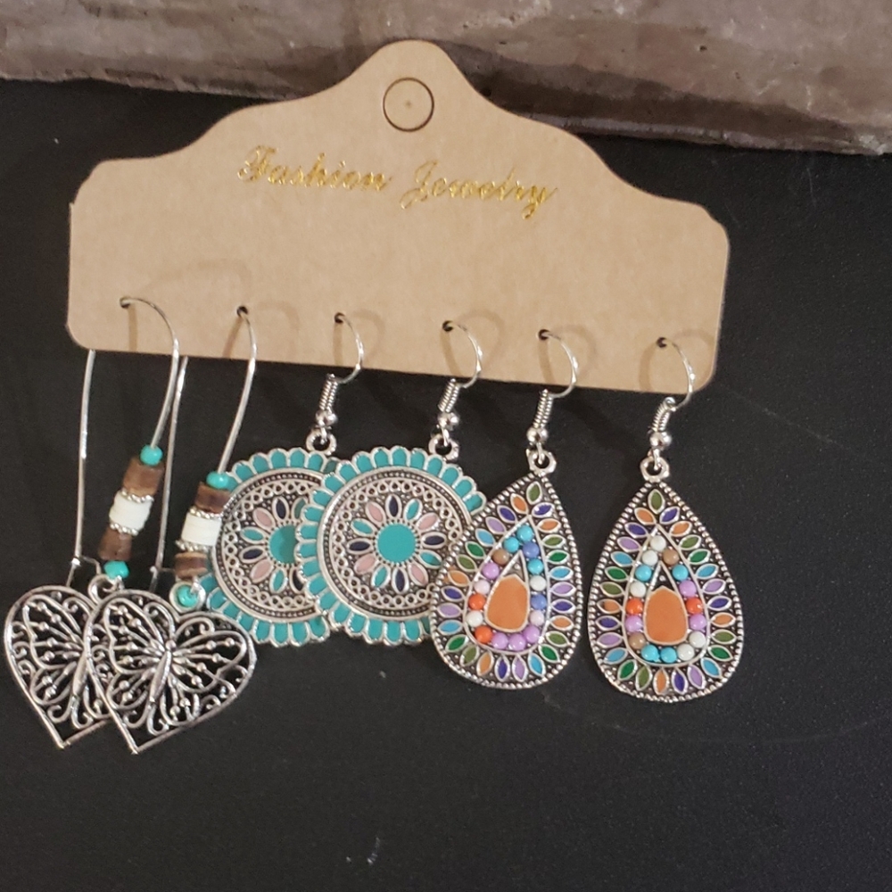 3 pairs BOHO EARRINGS